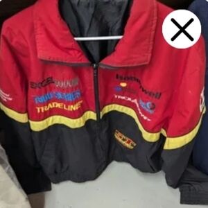Men's Racing Jacket - Red, Black, and Yellow